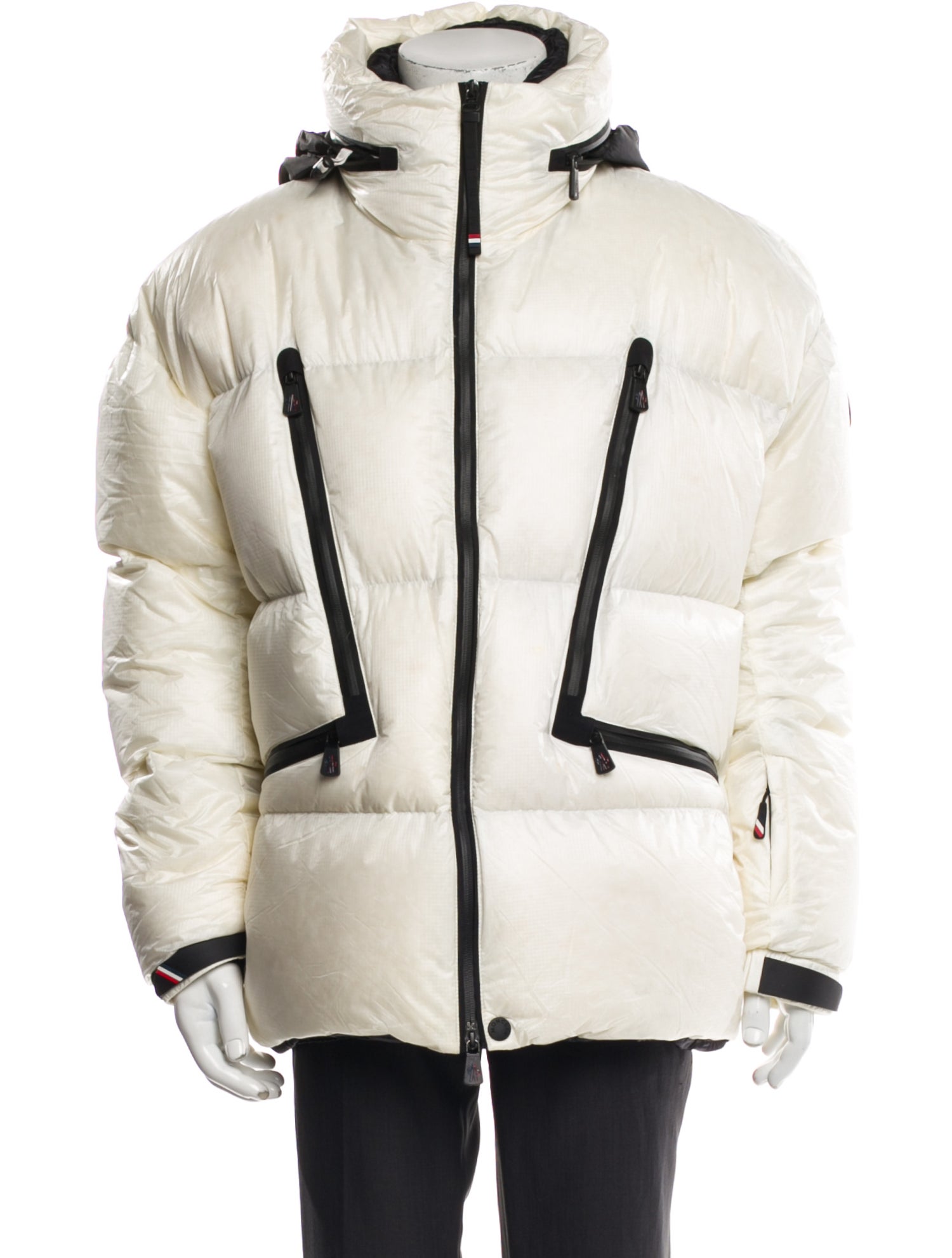 Moncler Colorblock Pattern Puffer Coat