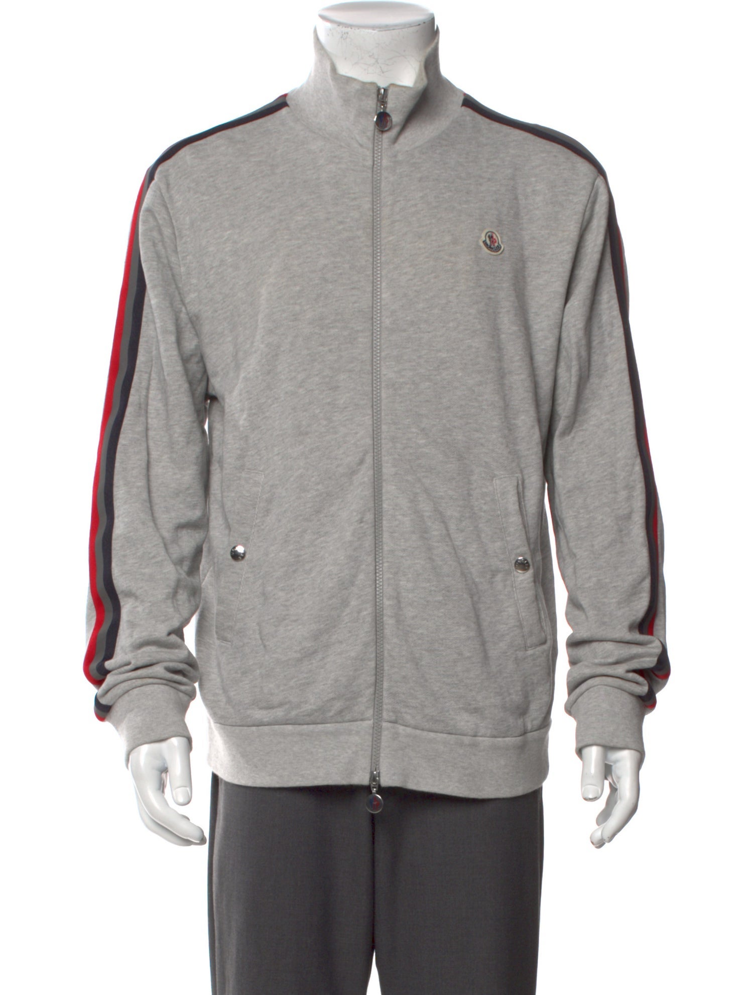 Moncler Striped Mock Neck Sweatshirt