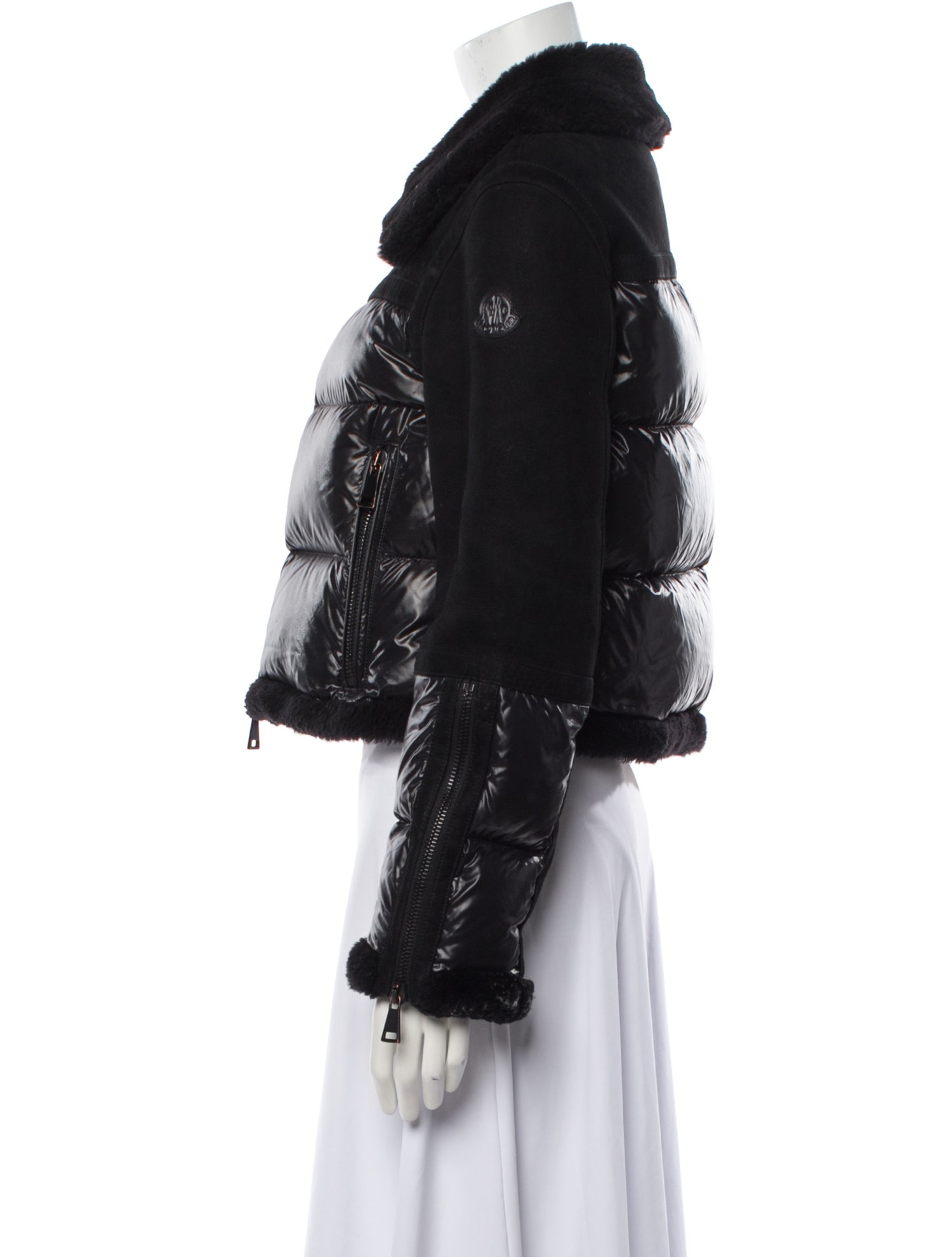 Moncler Lamb Leather Faux Fur Jacket