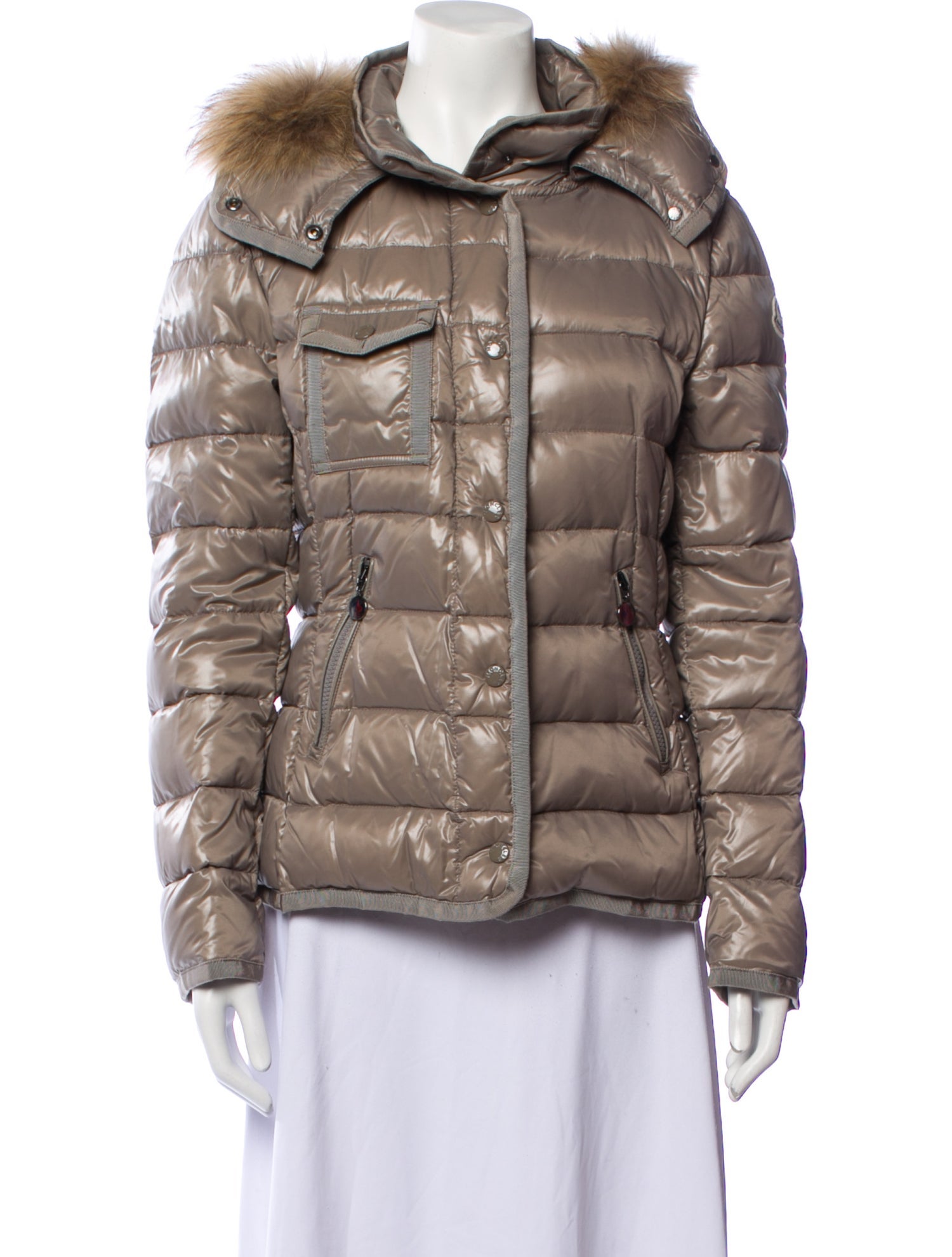 Moncler Fur Printed Down Jacket