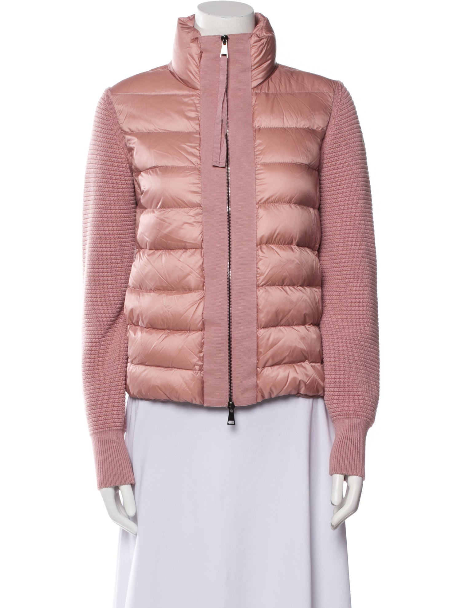 Moncler Logo Puffer Scarf - Blue Scarves and Shawls