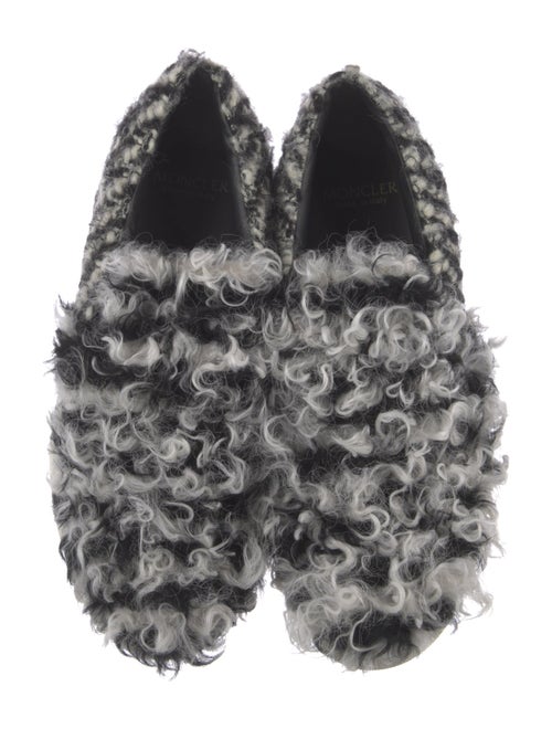 Moncler Shearling Tweed Pattern Sneakers