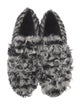 Moncler Shearling Tweed Pattern Sneakers