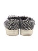 Moncler Shearling Tweed Pattern Sneakers