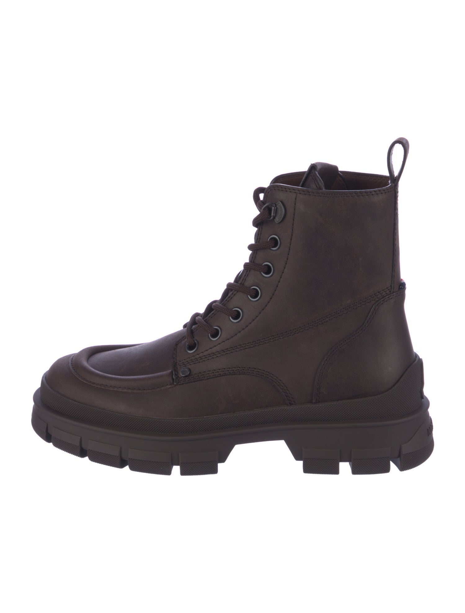 Moncler Leather Combat Boots