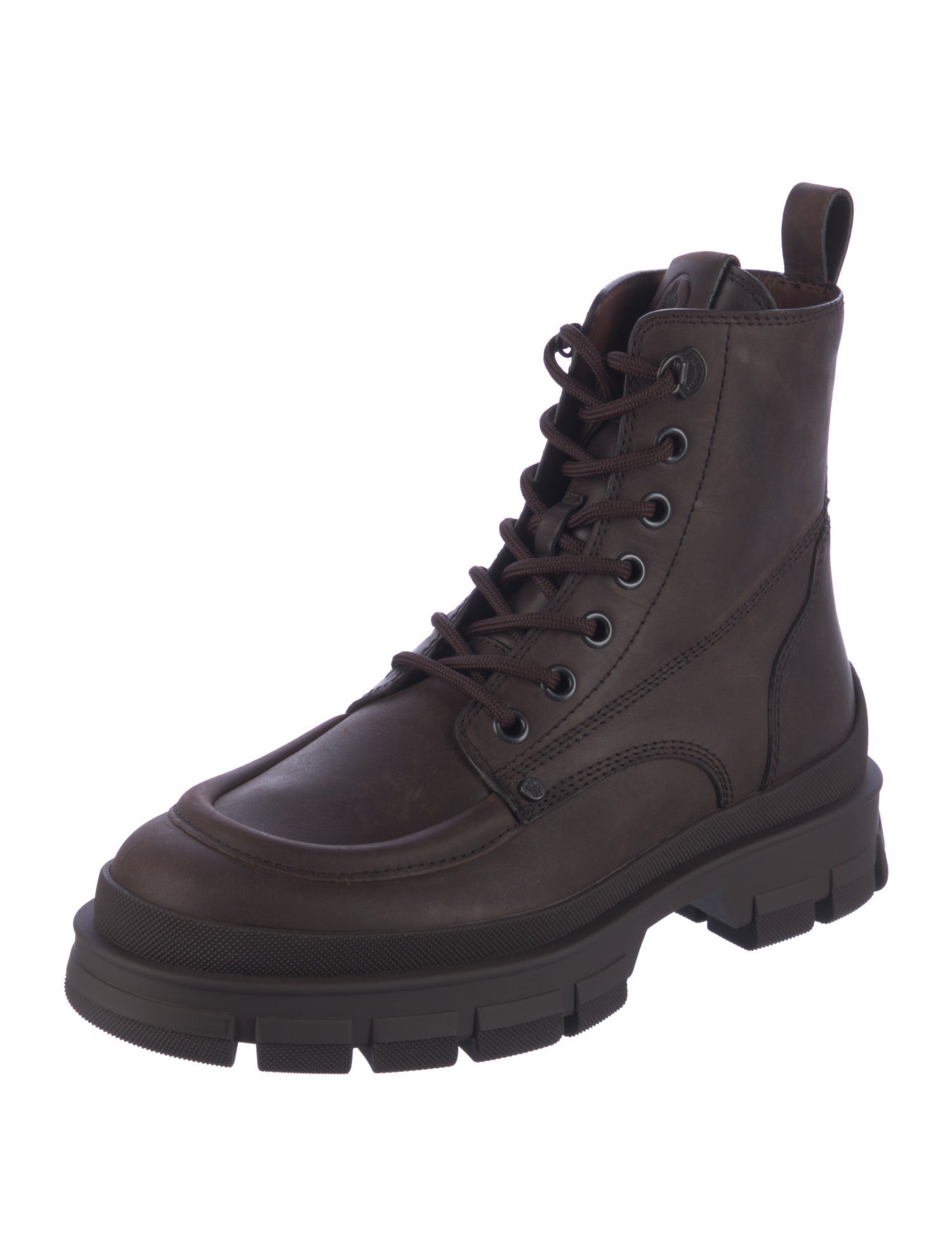 Moncler Leather Combat Boots
