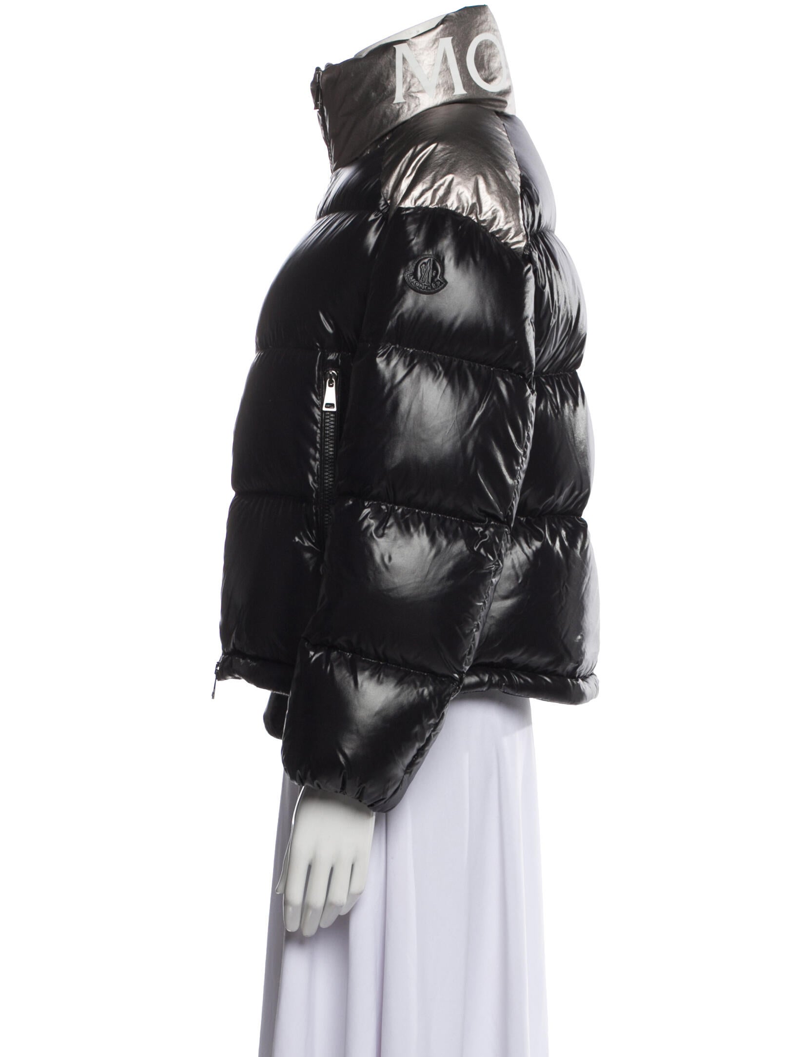 Moncler Colorblock Pattern Faux Fur Jacket