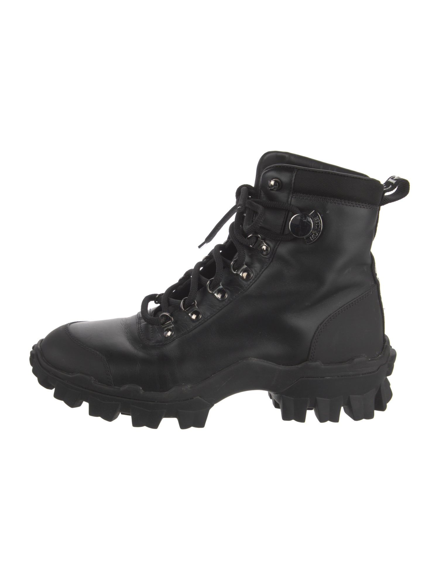 Moncler Leather Combat Boots