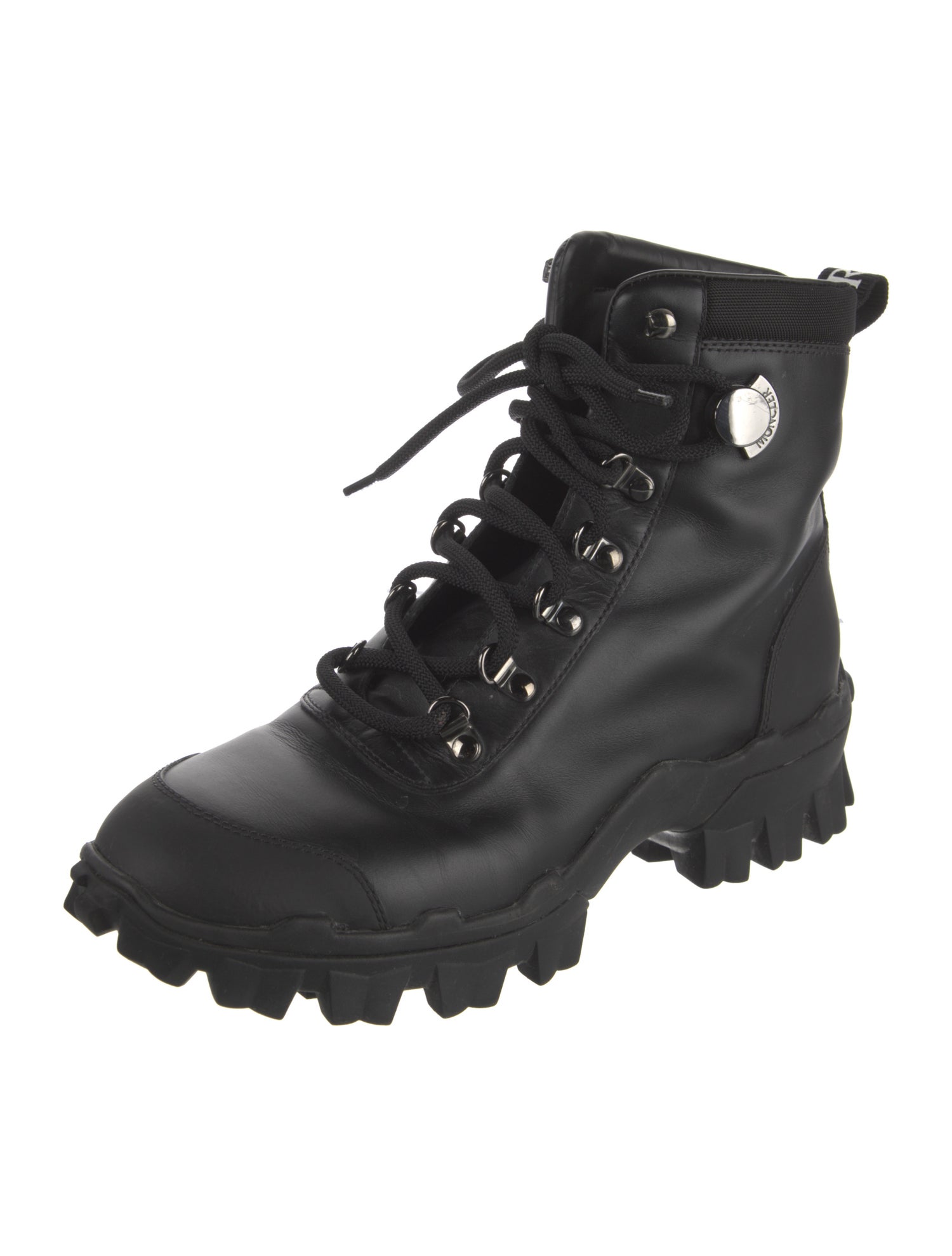 Moncler Leather Combat Boots