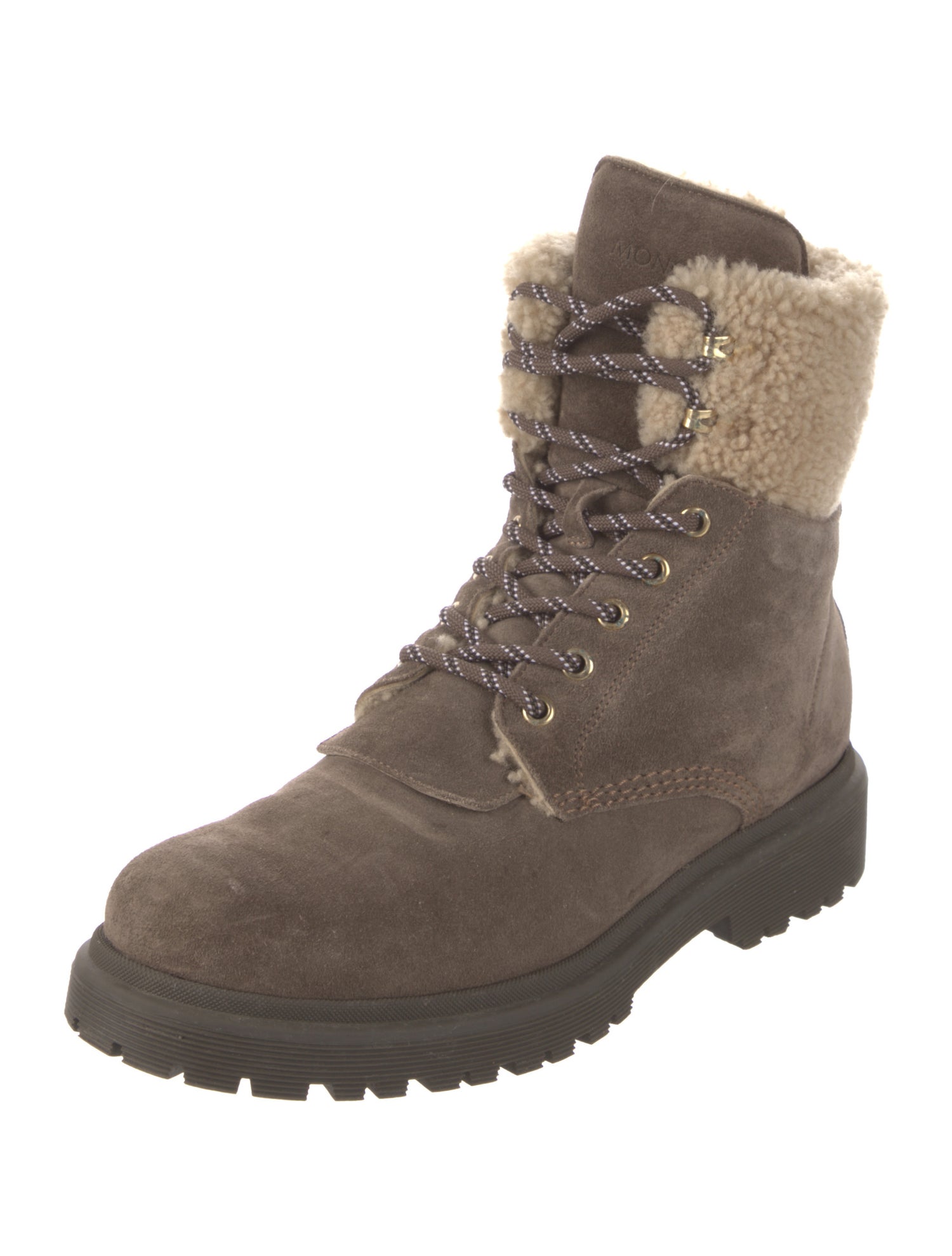 Moncler Suede Lace-Up Boots