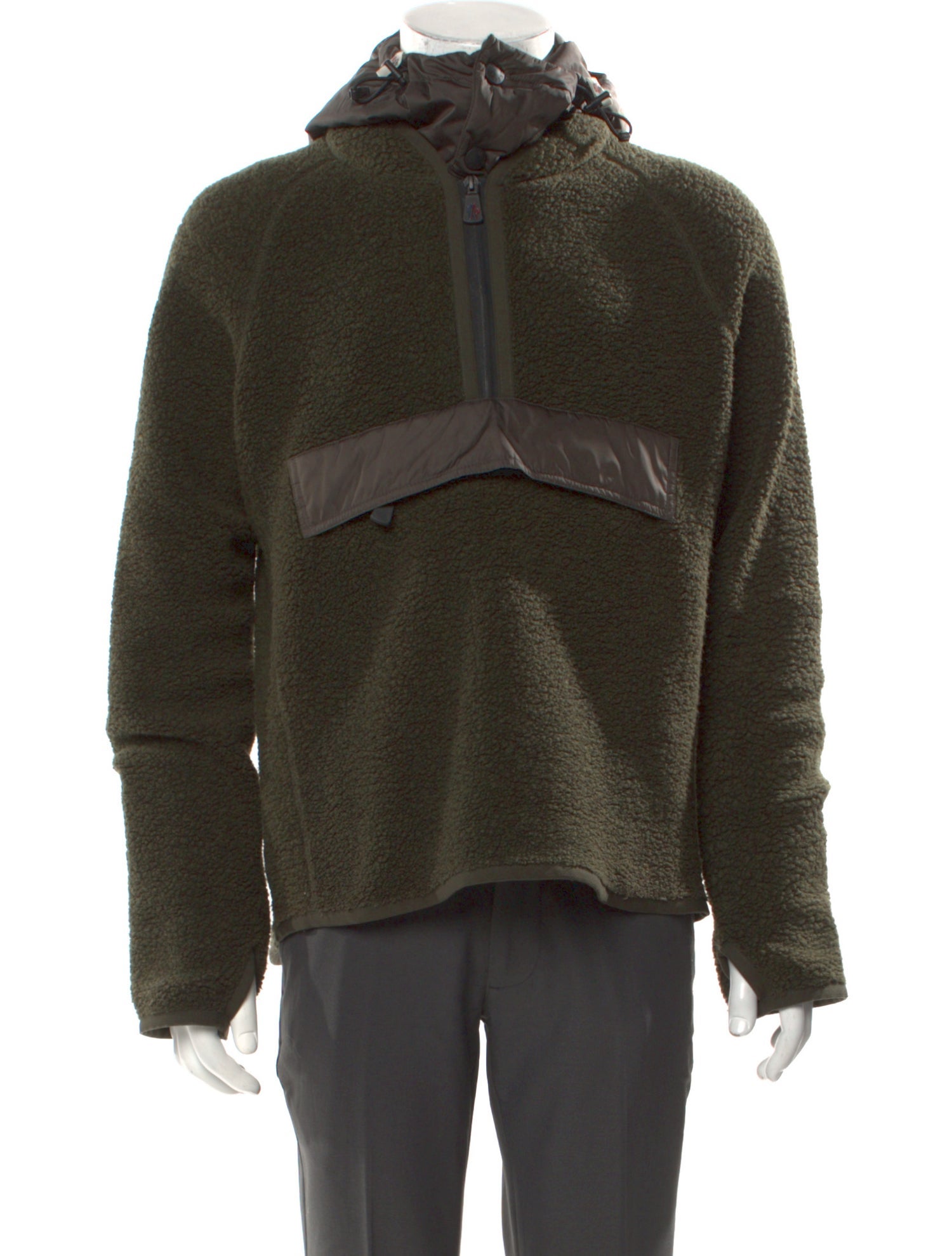 Moncler Wool Mock Neck Hoodie