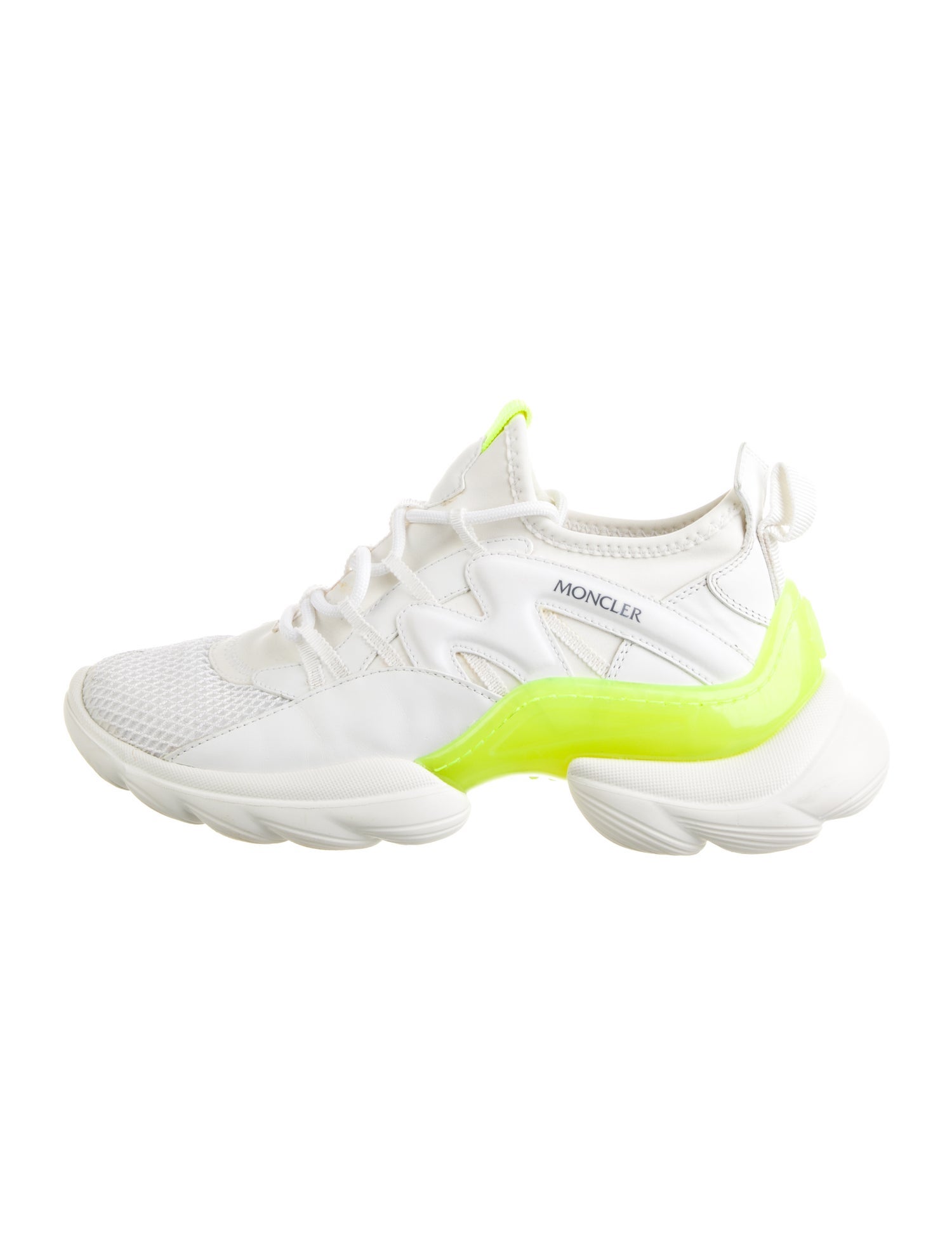 Moncler Nylon Colorblock Pattern Chunky Sneakers