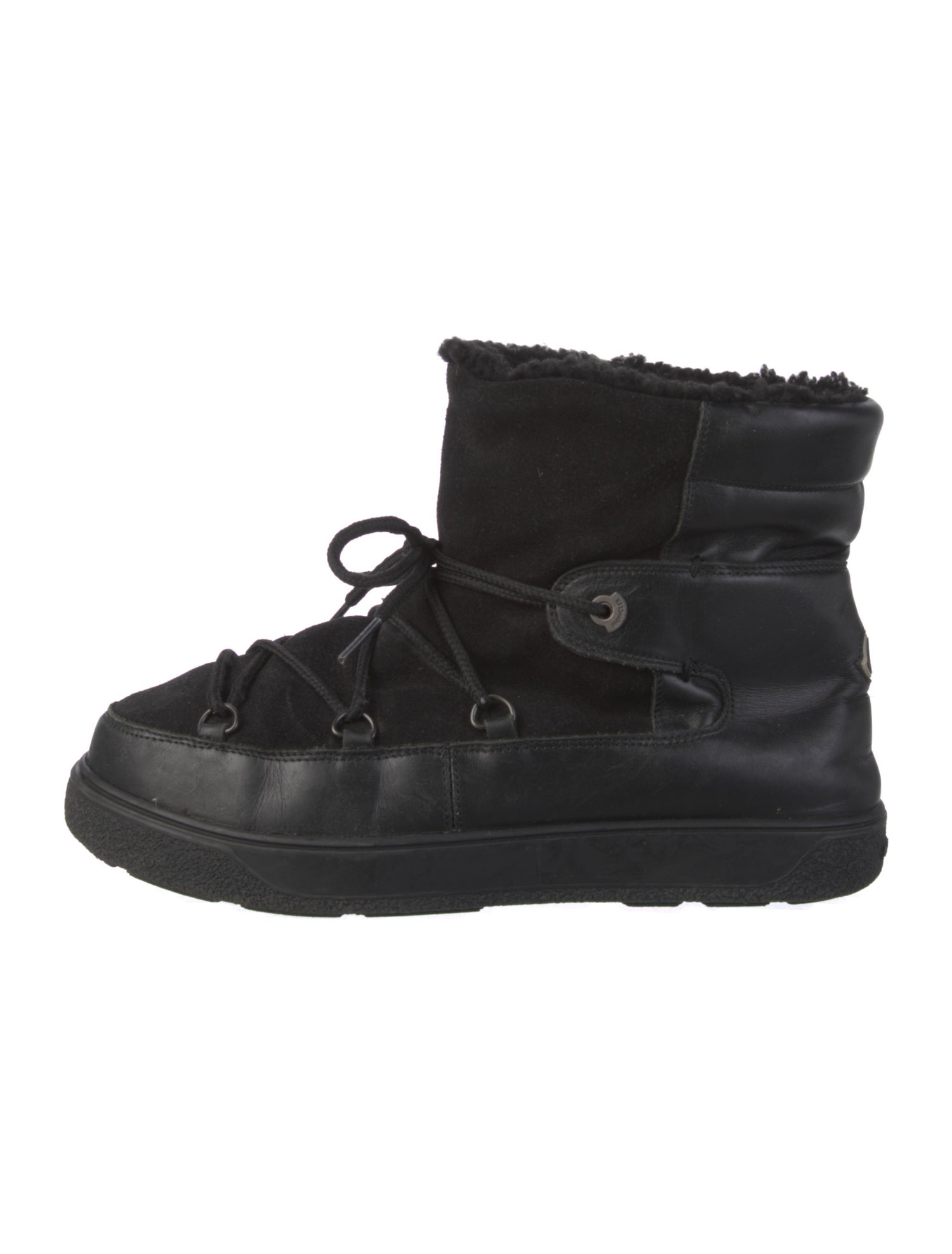 Moncler Leather Lace-Up Boots