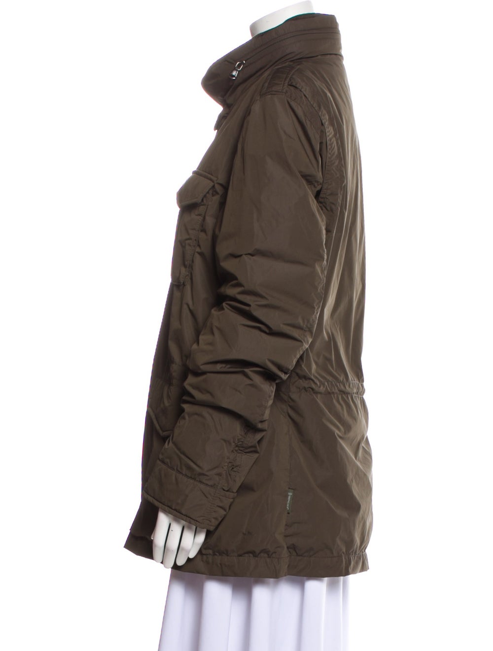 Moncler Down Down Jacket Green Stand Collar - image 2