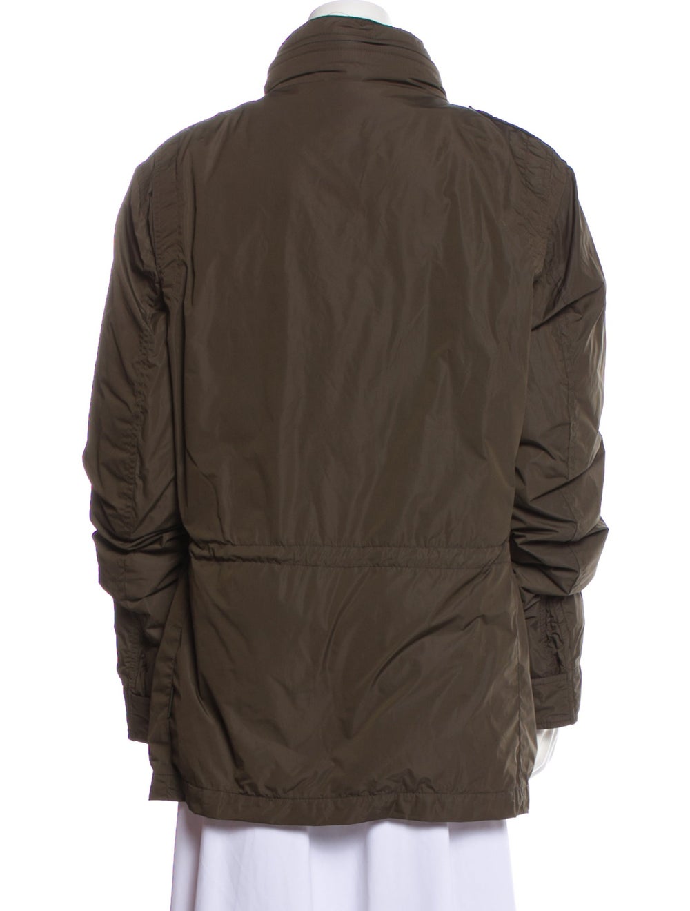 Moncler Down Down Jacket Green Stand Collar - image 3