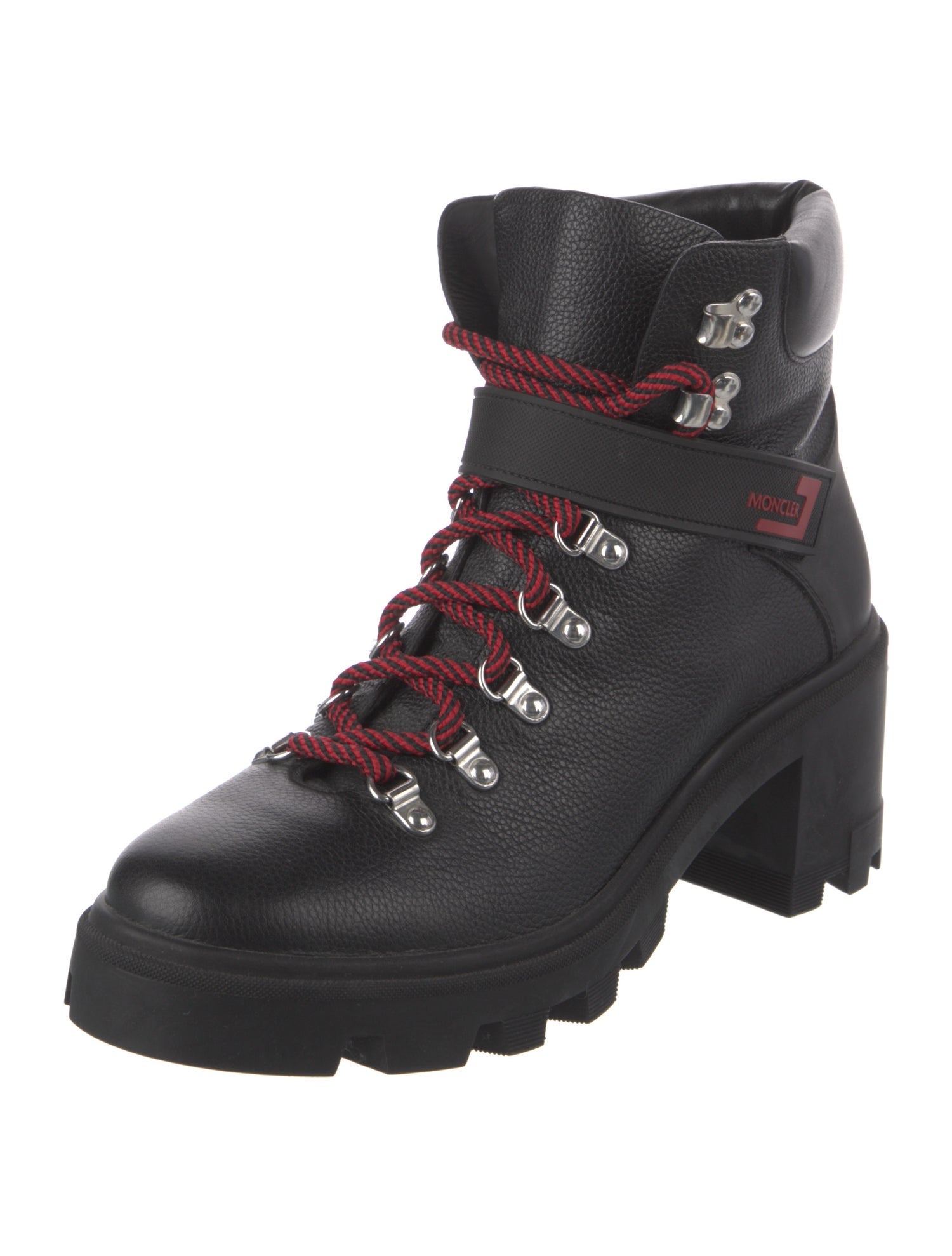 Moncler Leather Combat Boots
