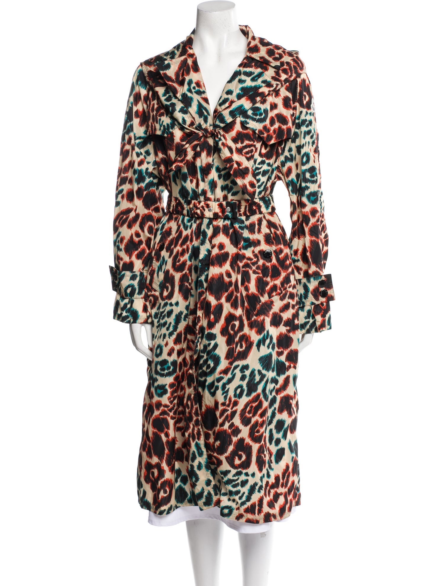 Moncler Animal Print Trench Coat w/ Tags