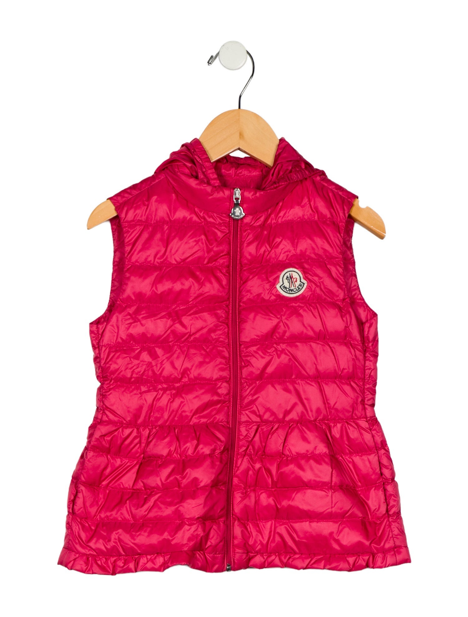 Moncler Kids Girls' Hooded Down Vest