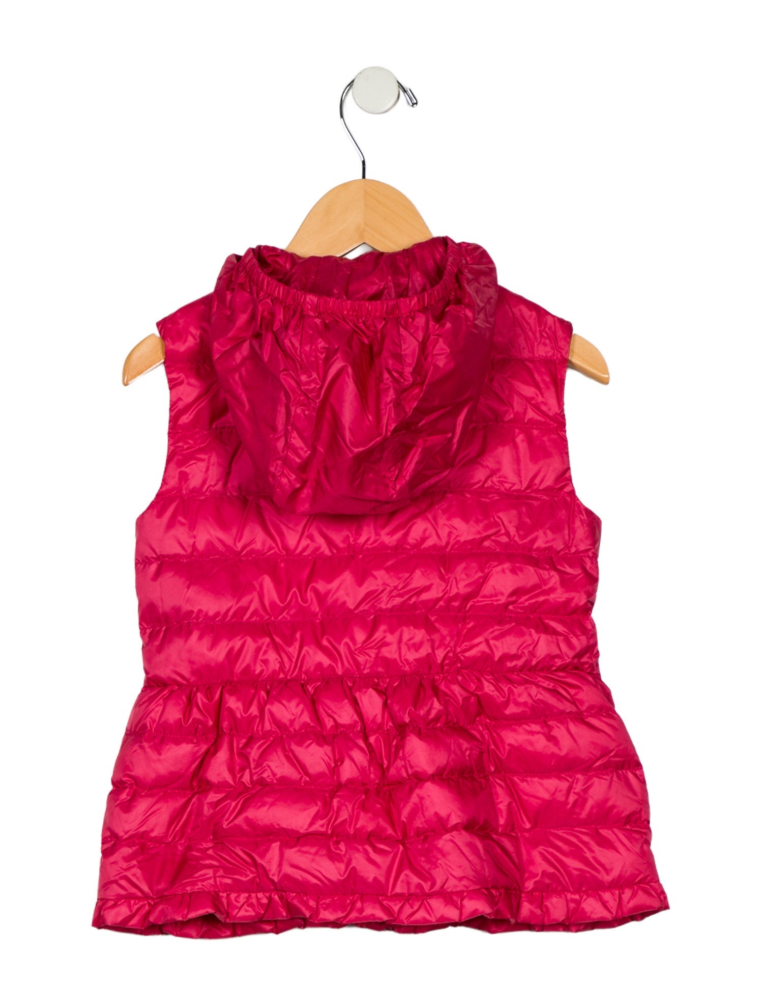 Moncler Kids Girls' Hooded Down Vest