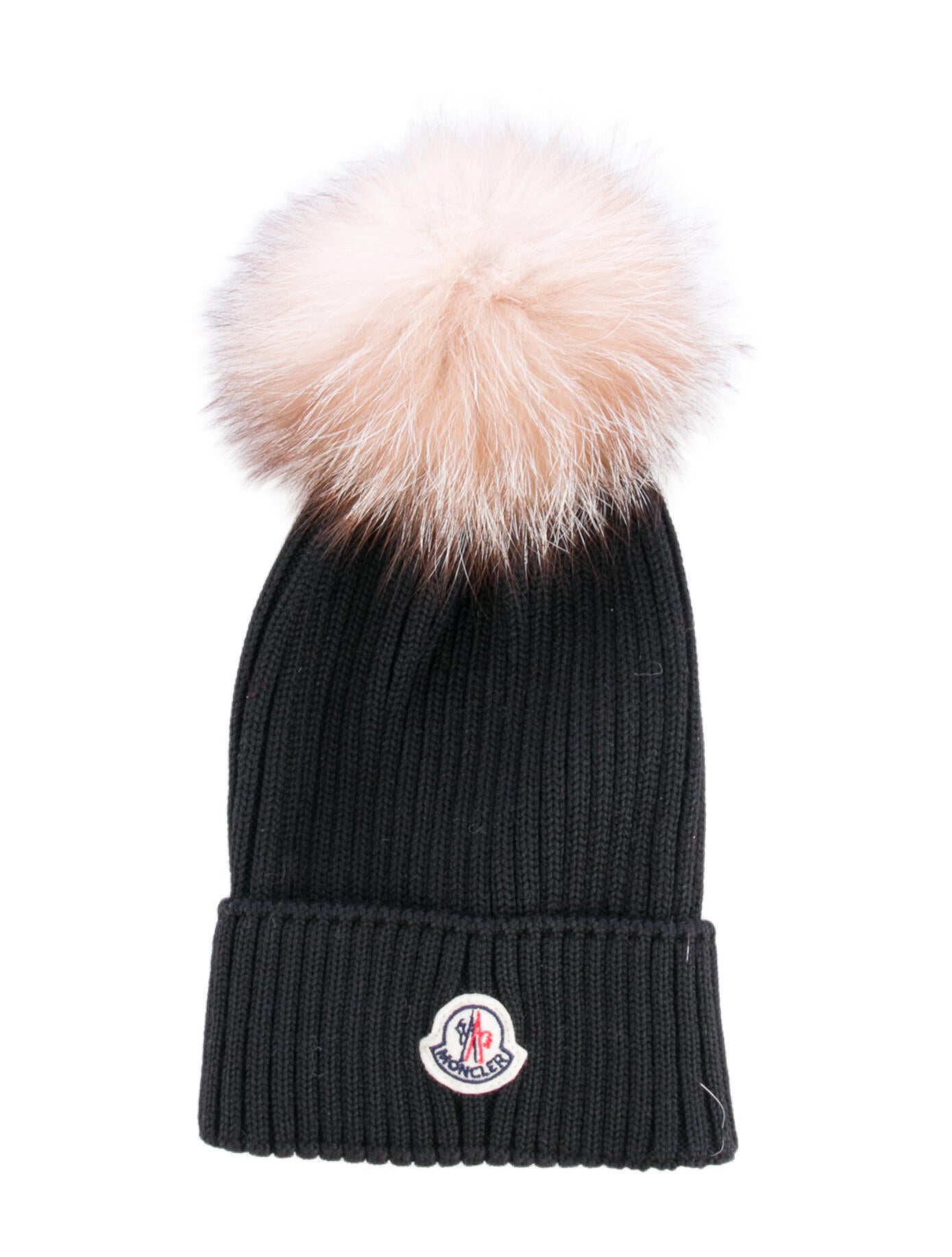 Moncler Solid Fur-Trimmed Virgin Wool Beanie