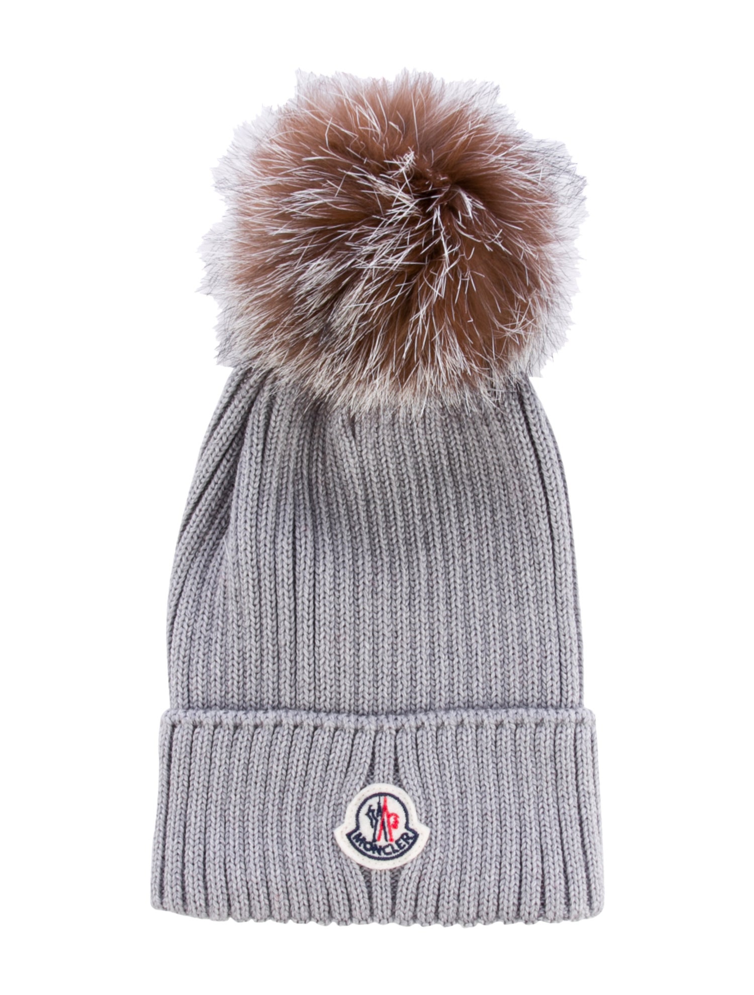 Moncler Solid Fur-Trimmed Virgin Wool Beanie