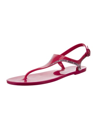 Moncler PVC T-Strap Sandals