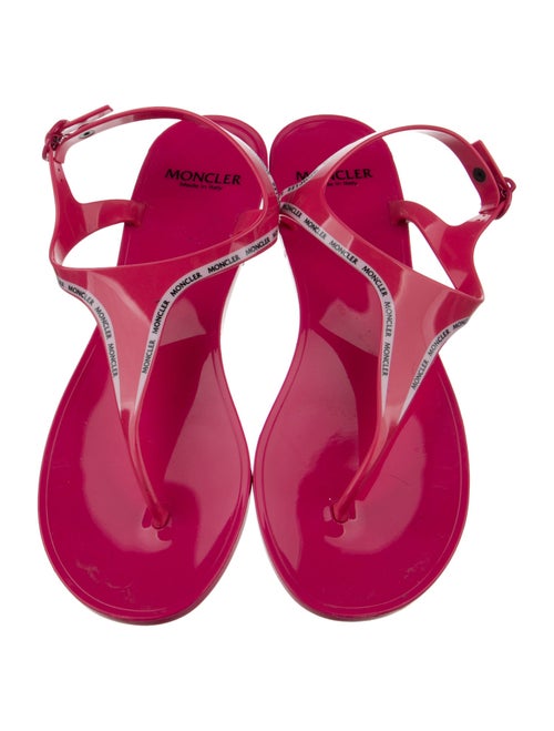 Moncler PVC T-Strap Sandals