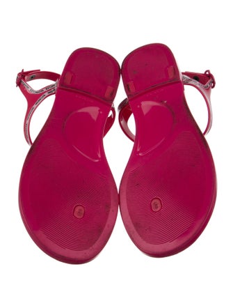 Moncler PVC T-Strap Sandals