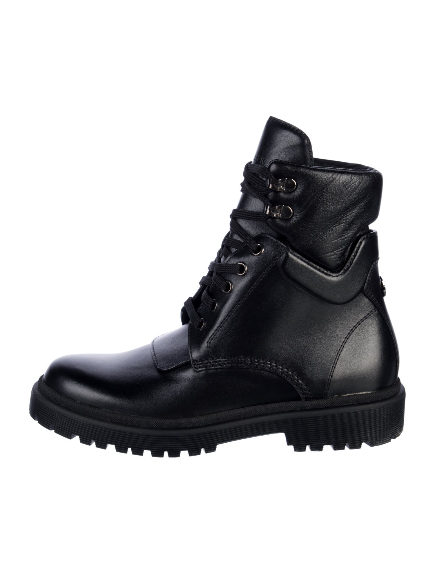Moncler Leather Combat Boots