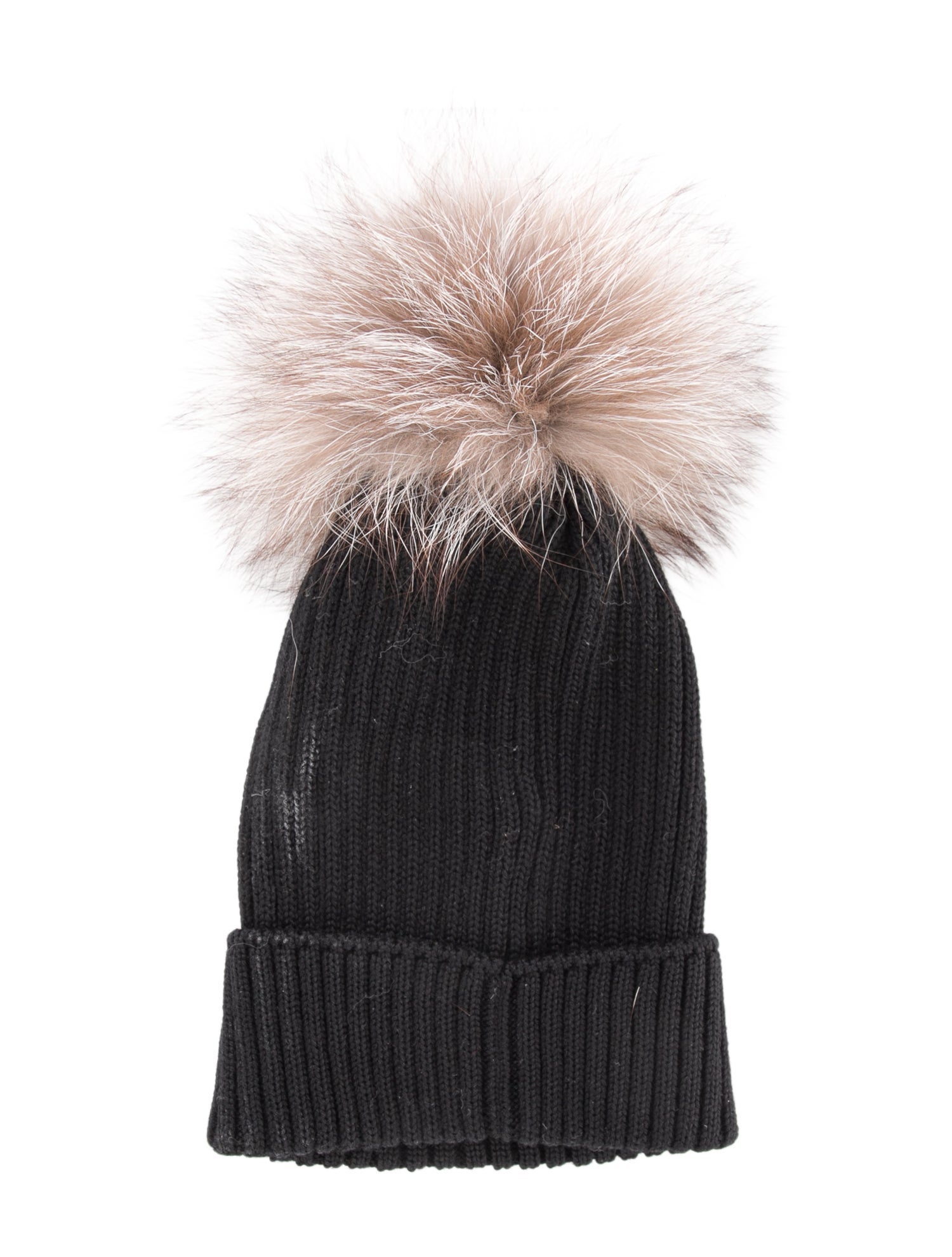 Moncler Knit Fur Trim Hat