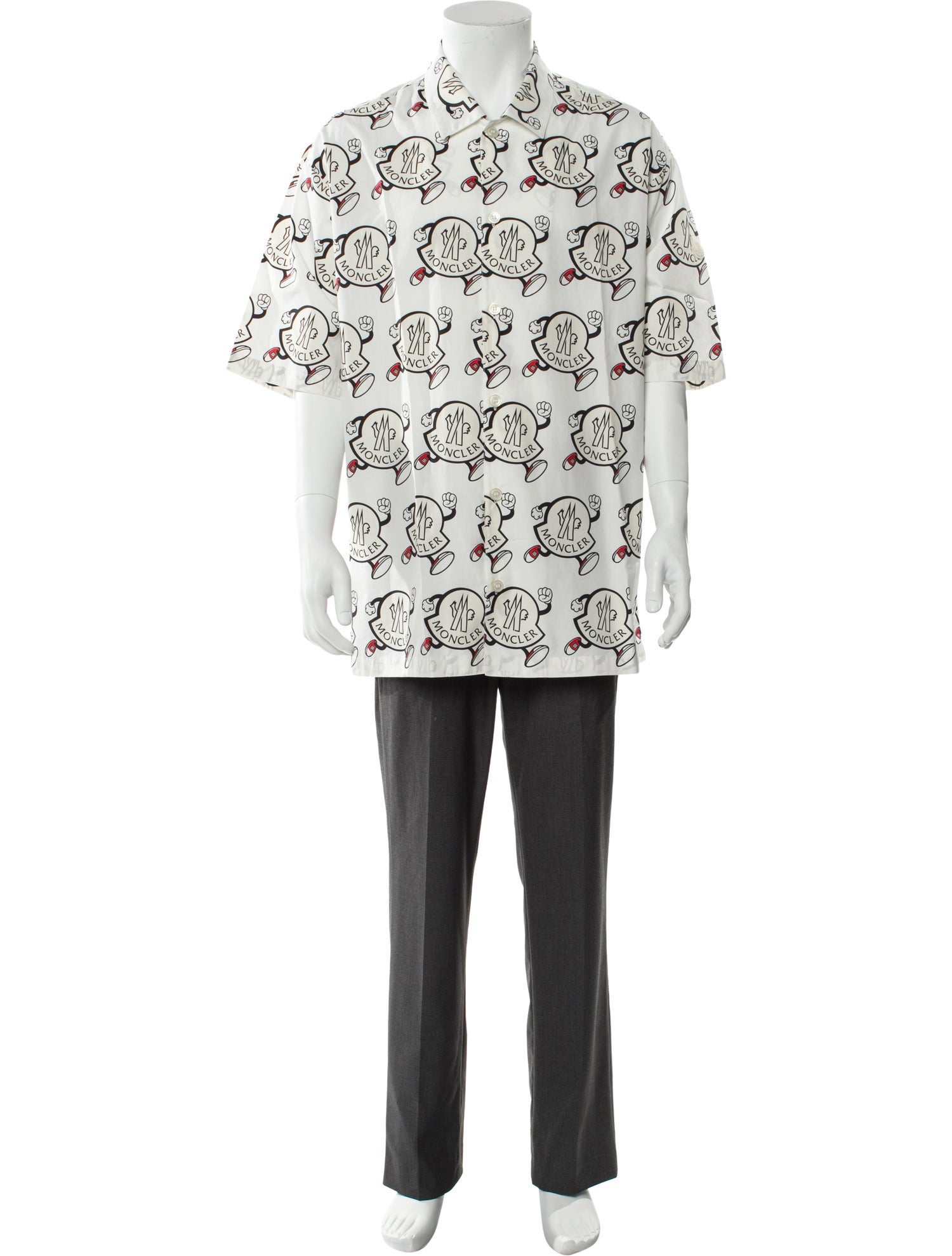 Moncler Printed Short Sleeve Shirt w/ Tags