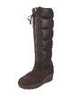 Moncler Quilted Pattern Nylon Boots