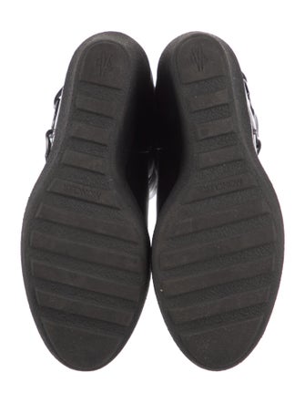 Moncler Quilted Pattern Leather Rain Boots