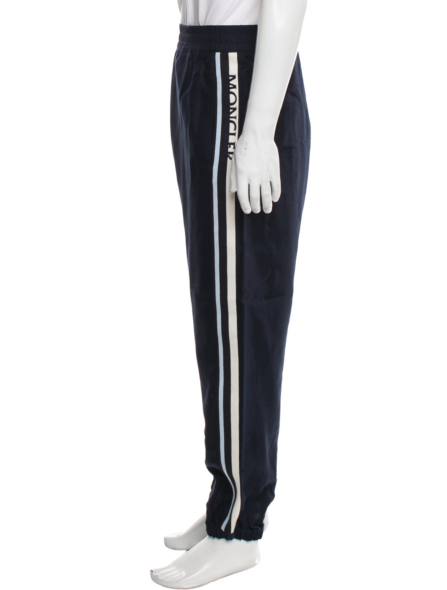 Moncler Striped Grosgrain Trim Lounge Bottoms