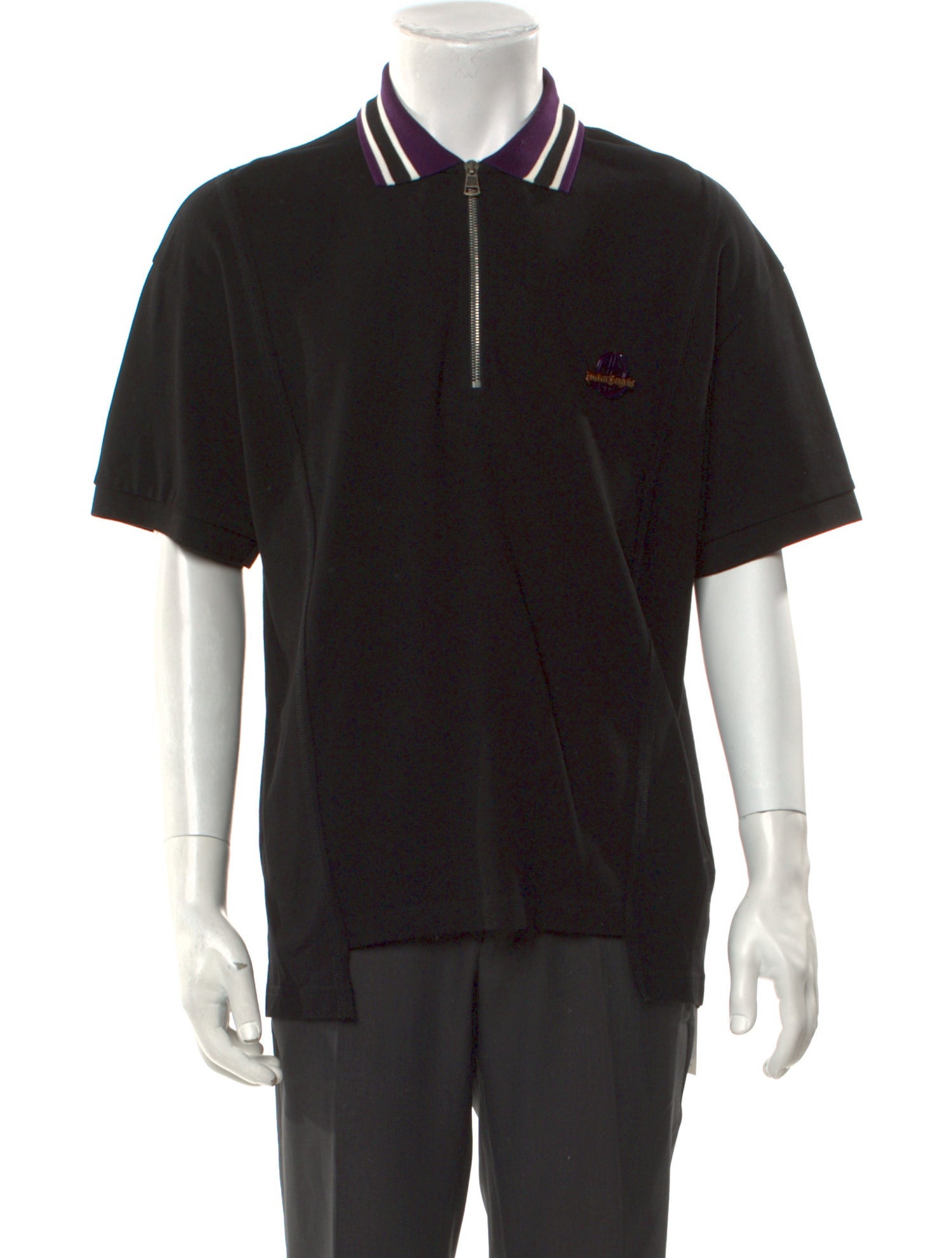 Moncler x Palm Angels Striped Collar Polo Shirt