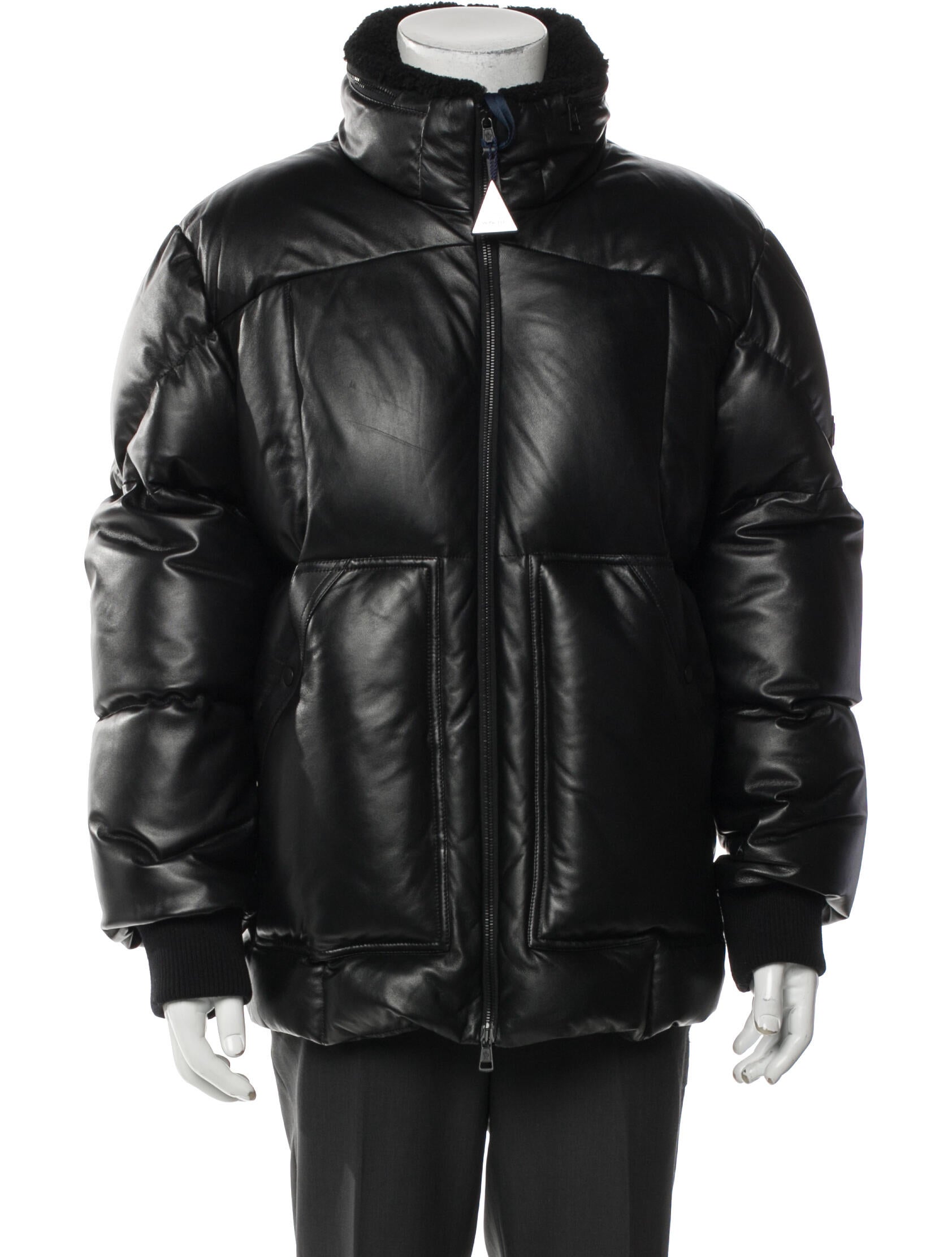 Moncler Aisne Leather Jacket w/ Tags - Black Outerwear, Clothing