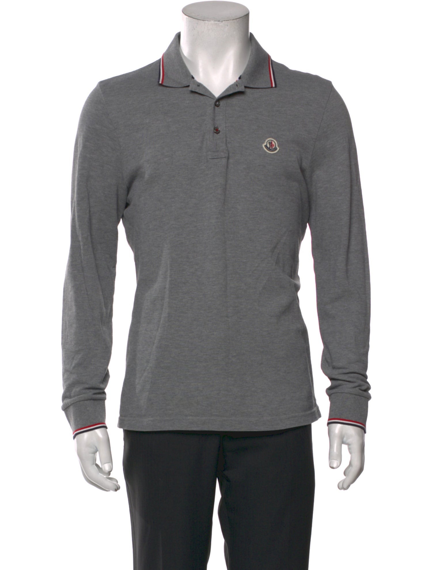 Moncler Crew Neck Long Sleeve Polo Shirt