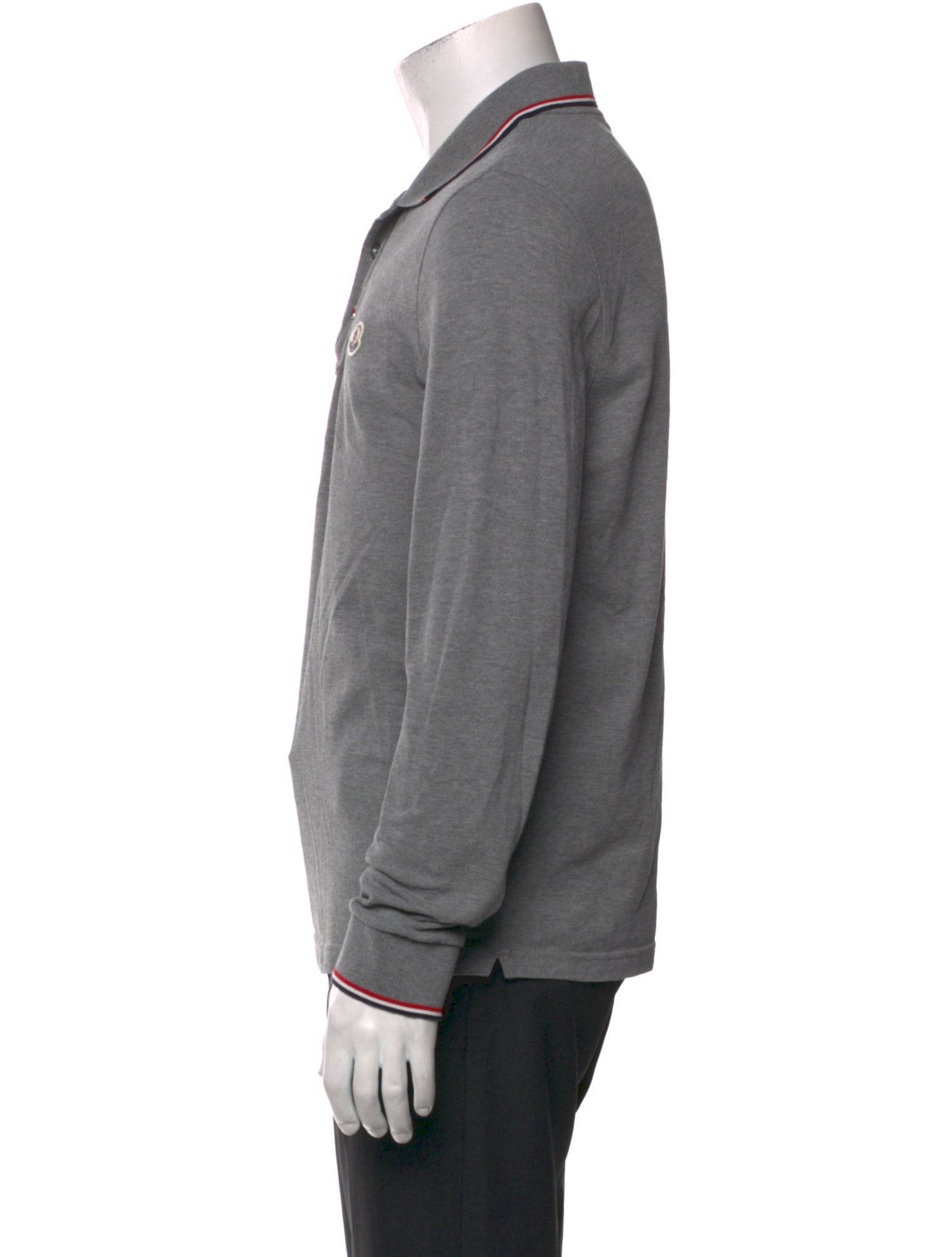 Moncler Crew Neck Long Sleeve Polo Shirt