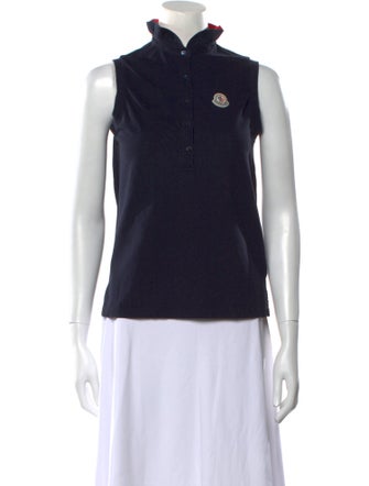 Moncler Mock Neck Sleeveless Polo