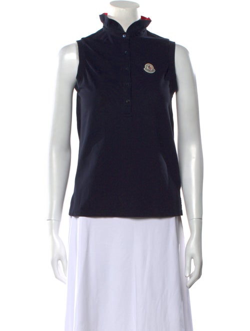 Moncler Mock Neck Sleeveless Polo