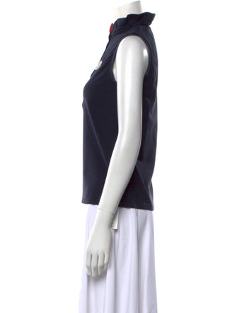 Moncler Mock Neck Sleeveless Polo