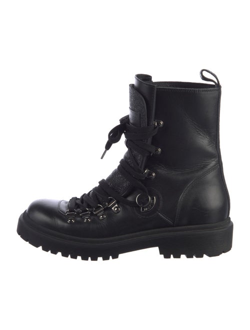 Moncler Leather Combat Boots
