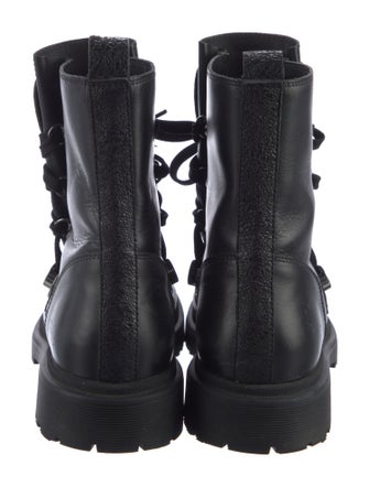 Moncler Leather Combat Boots