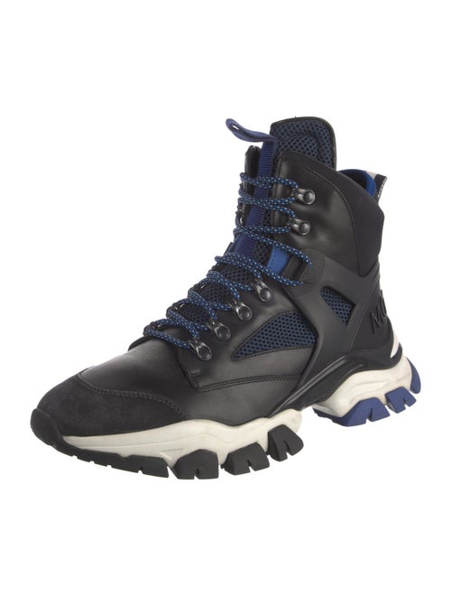 Moncler Leather Lace-Up Boots