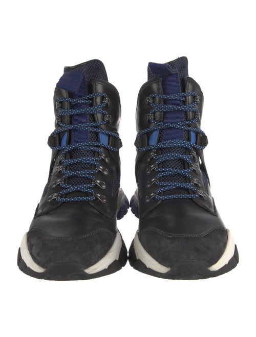 Moncler Leather Lace-Up Boots