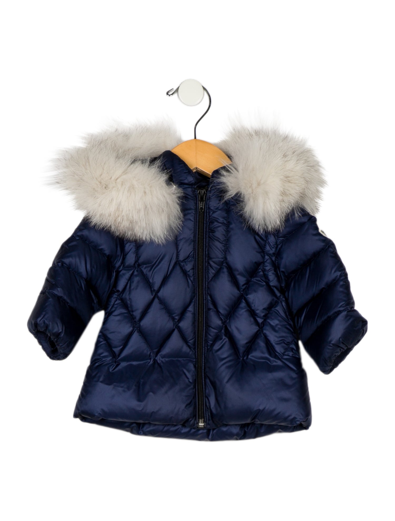 Moncler Toddler Girls' Fur Trim Down Coat