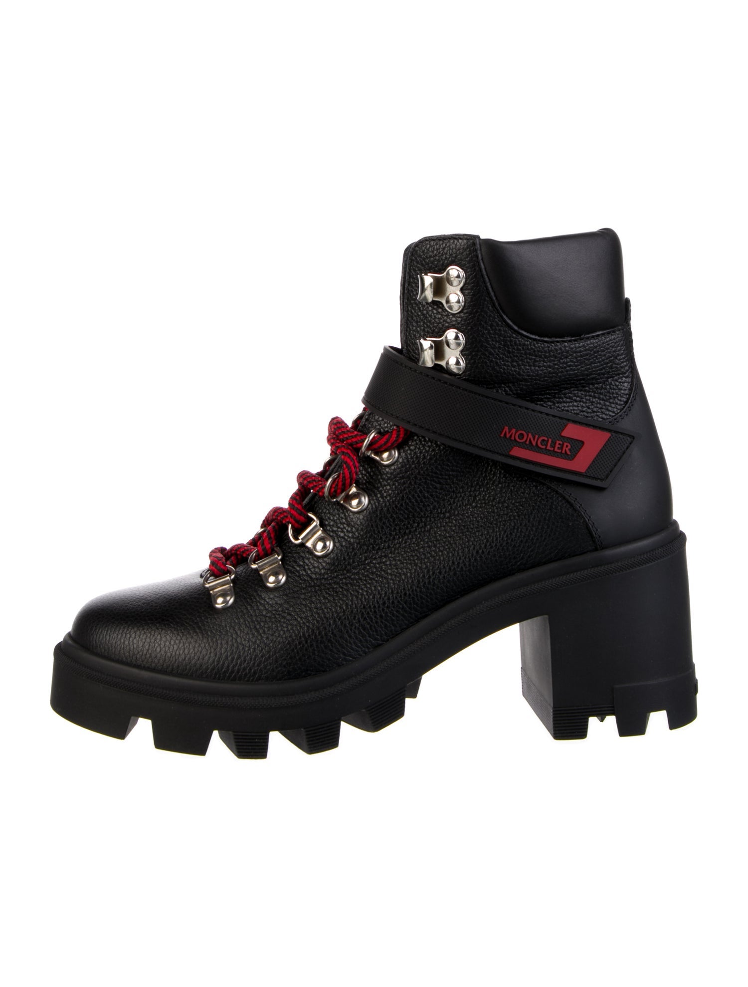 Moncler Leather Combat Boots