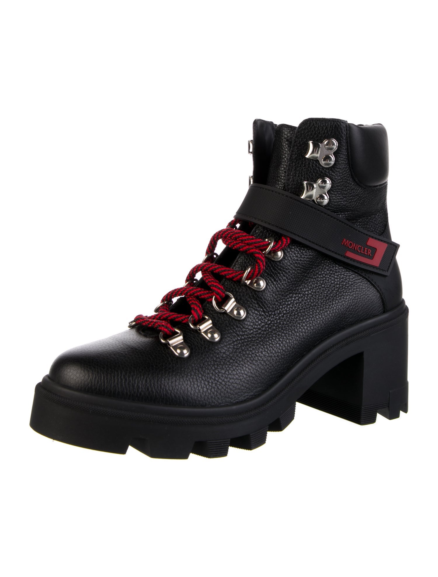 Moncler Leather Combat Boots