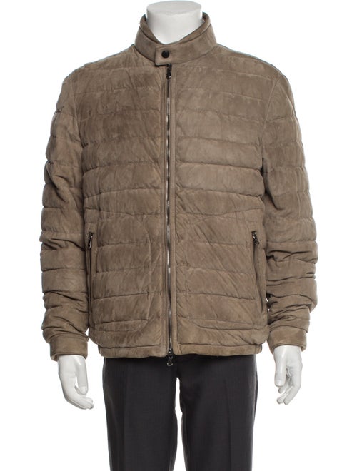 Moncler Leather Puffer Coat