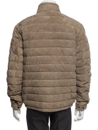 Moncler Leather Puffer Coat